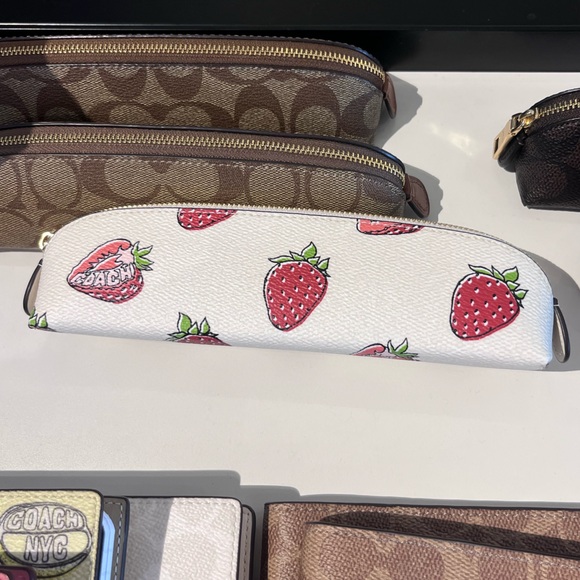 New Coach Pencil Case With Strawberry Print# CAP08